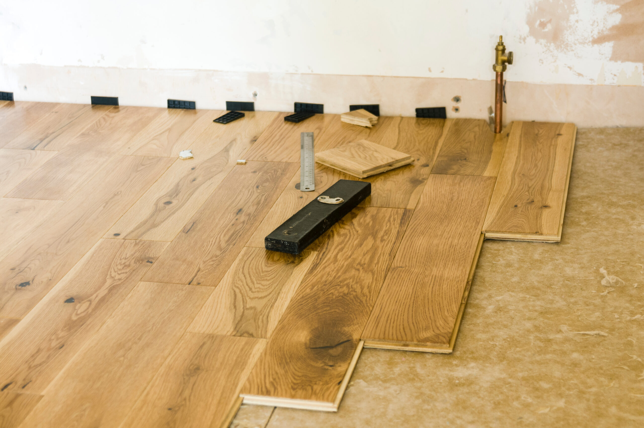 Wooden,floor,being,laid