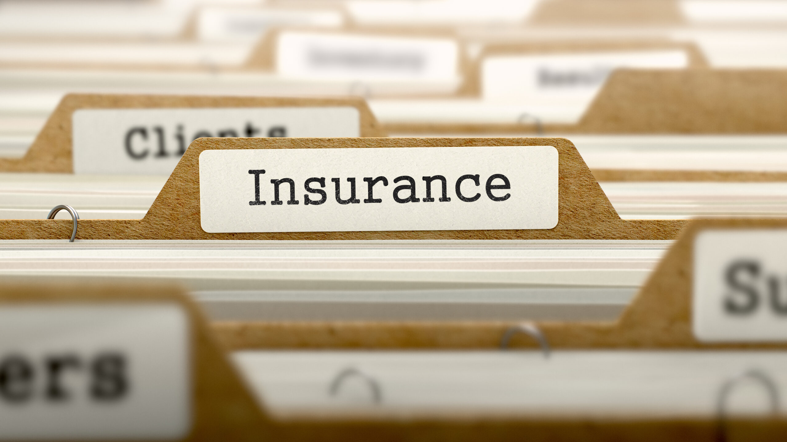 Insurance,concept.,word,on,folder,register,of,card,index.,selective